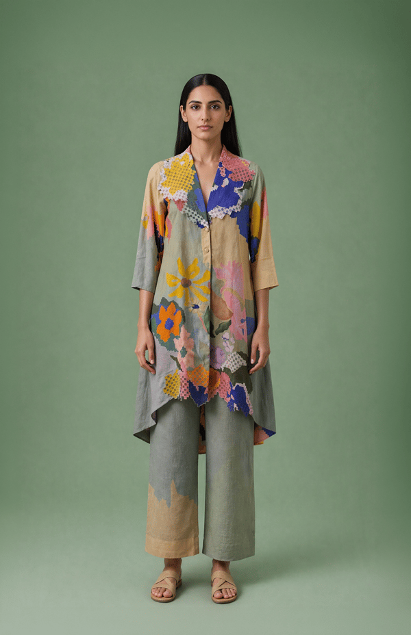 Ikat Cutwork Tunic Set — CLOS