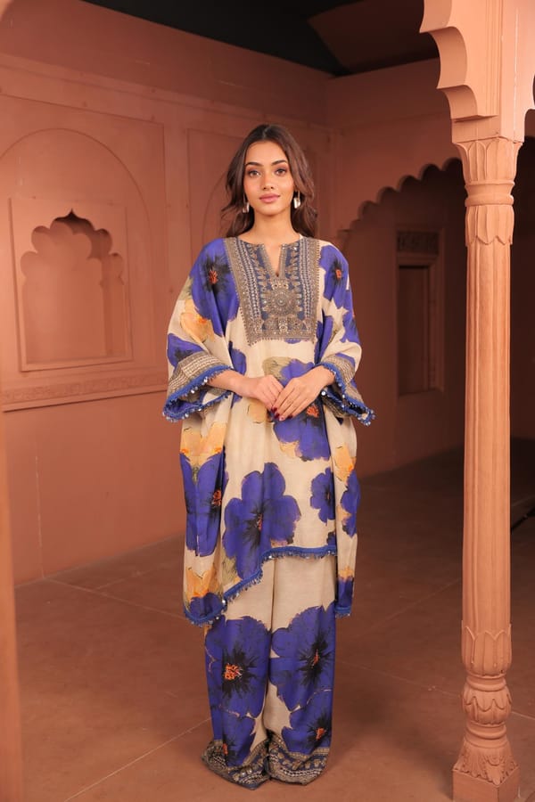 Pankhudi - Kaftan Set — Surkh Syahi