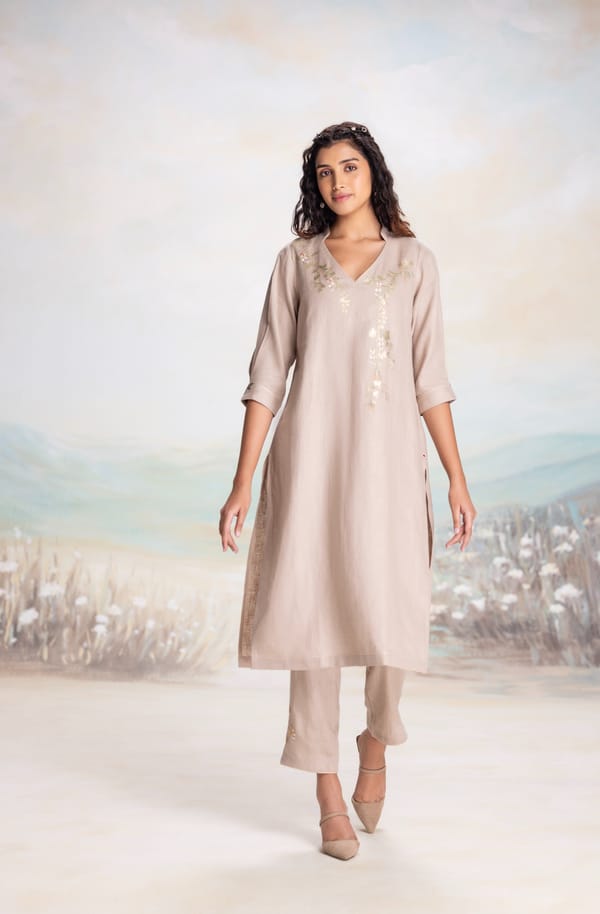 Golden Leaf Kurta — Kaveri