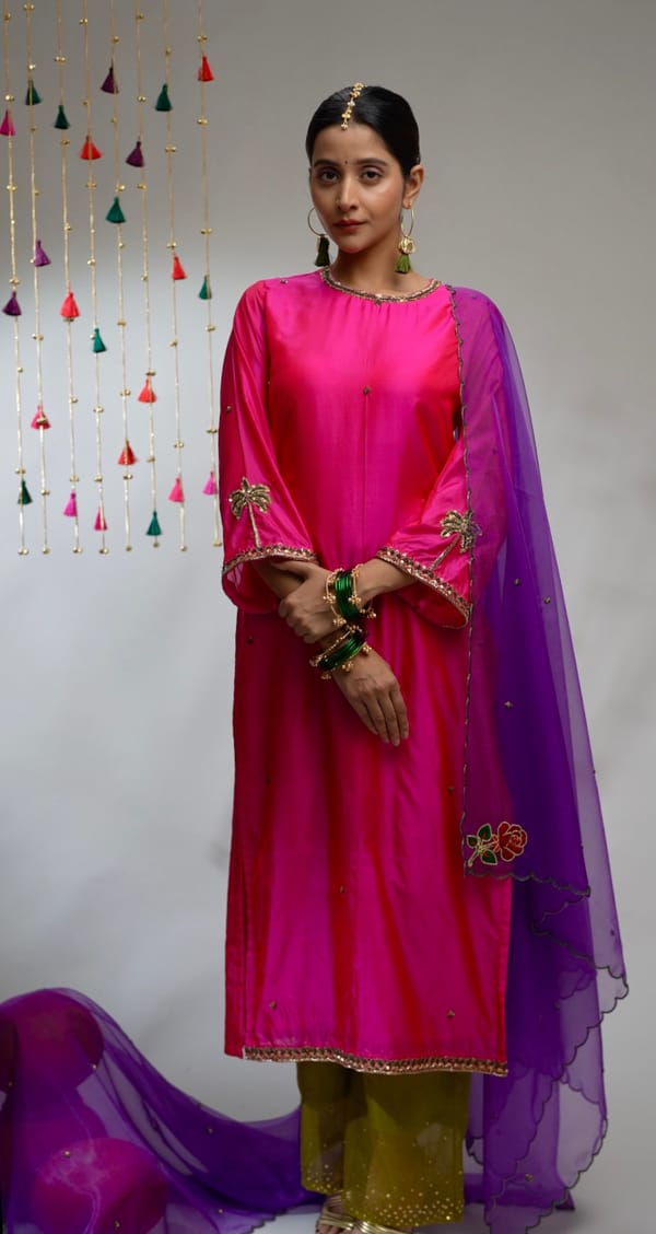Parvati - Silk Kurta Set — D Mak