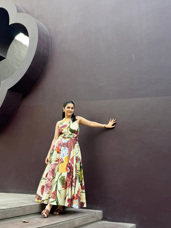 Selvara Dress In Sol Garden Print — GAIMA LABEL