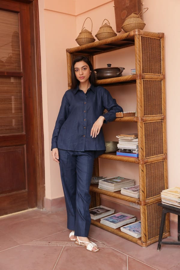 100% Hemp Navy Co-ord Set — SHIBUI