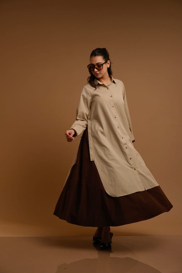 Cafe Creme Shirt/Skirt Set — D Mak