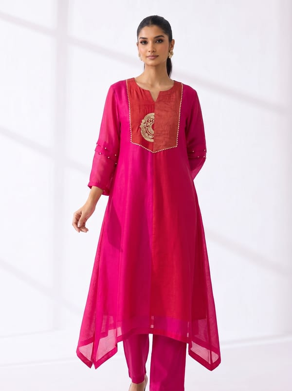 Red/Rani 2 Pc Set — Gulabik