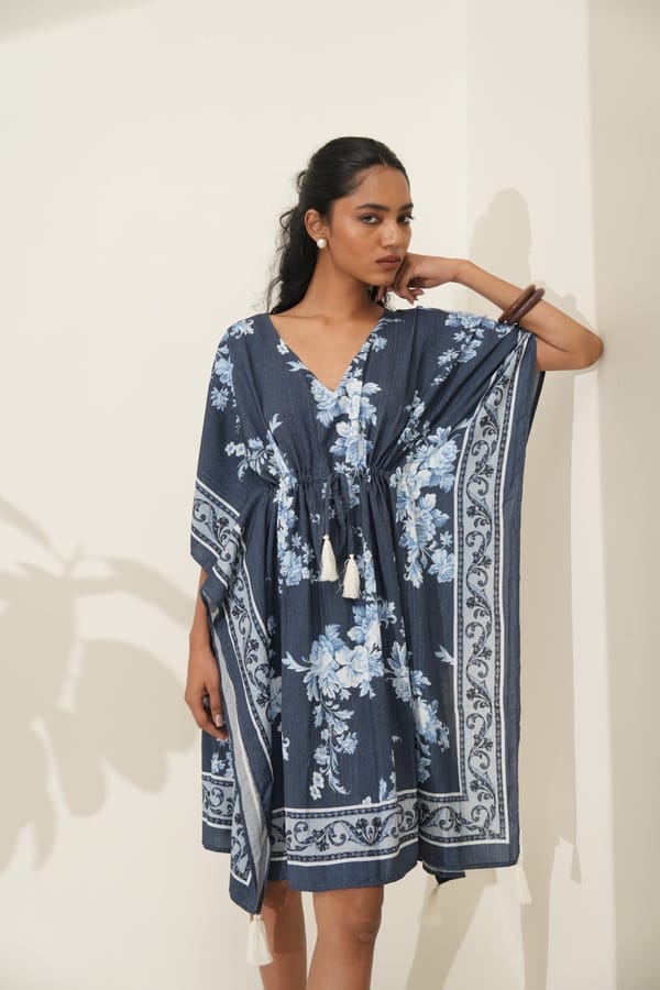 Floral Printed Kaftan Dress — Cloth Haus