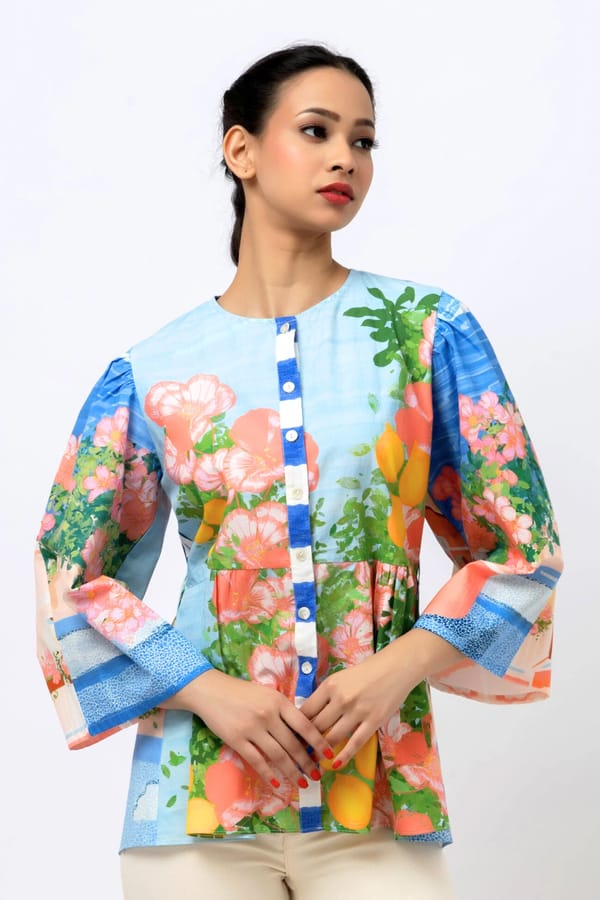 Portofino Summer Top — Jungle Marigold