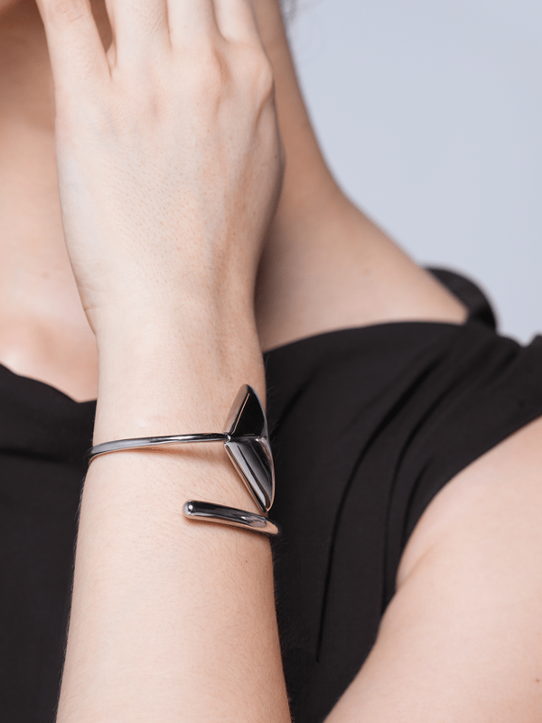 Stainless Steel Open Triangle Bracelet — Cao Jewellery
