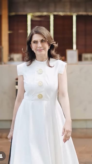 White Fit and Flare Midi Dress with Statement Buttons — NOTEBOOK