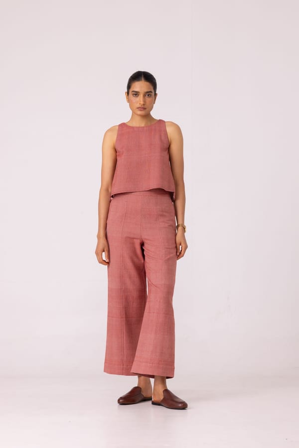 Moira Handwoven Denim Pants — The Summer House