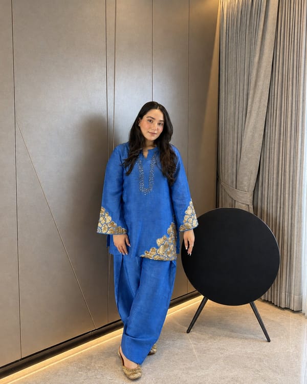 Sitara Farshi Set Royal Blue — Rivoshia