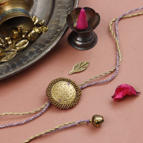 Brass Blossom Rakhi — LABEL MUSLIN