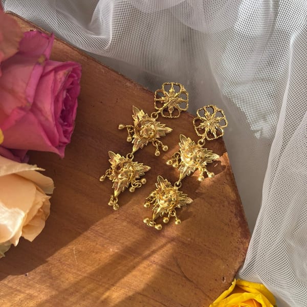 Triplet Dangler Earrings — Sadgi