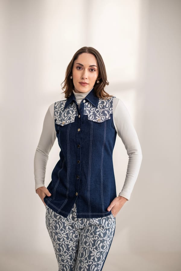 Demi Denim And Lace Coord Set — AKSH