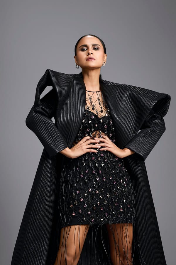 Longline Sculpted Lapel Jacket — Deepika Arora