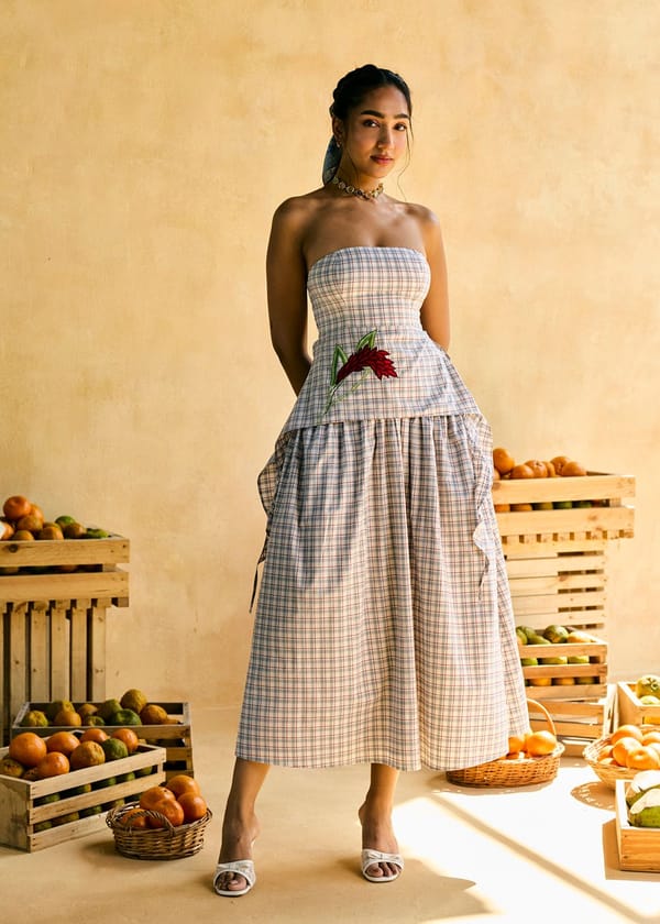 Maple Checkered Cascade Skirt — Lea Clothing