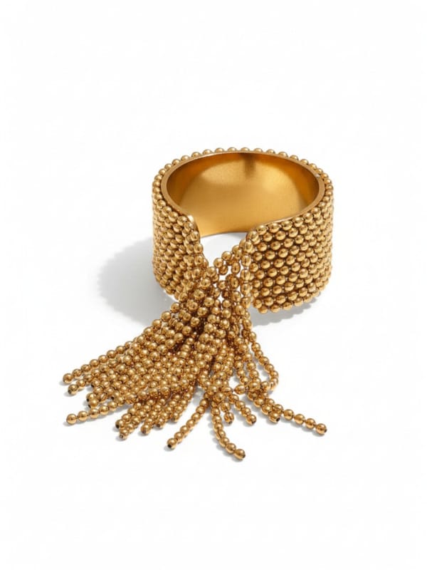 Stainless Steel Chain Tassel Finger Ring — Cao Jewellery