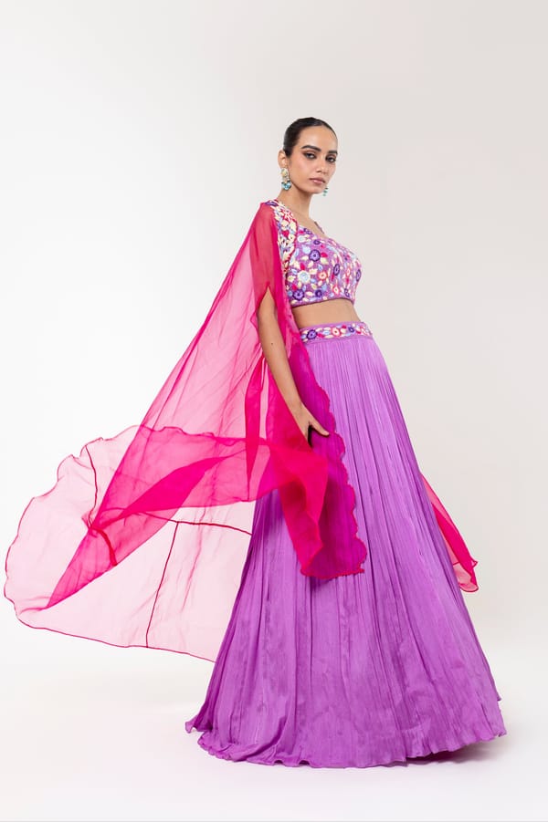 Hibiscus Lehenga Set — LIBAS CAFE