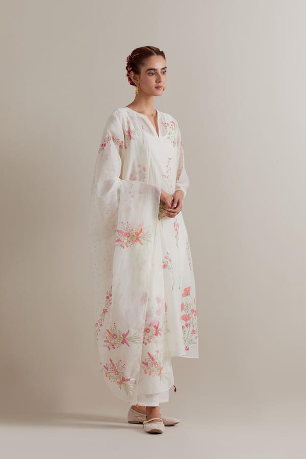 Dupatta Pink & Green — Upavita