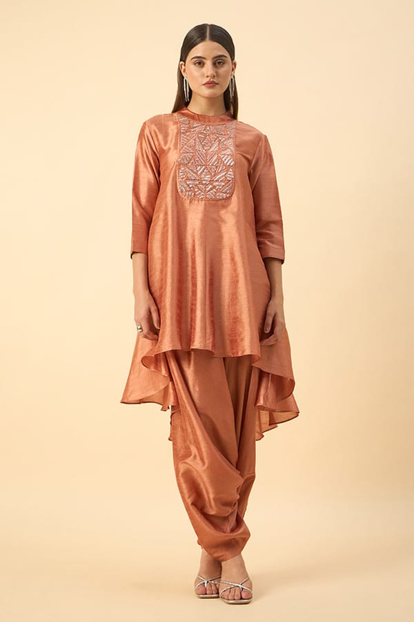 Embroidered Yoke Pant Set — Aakaar