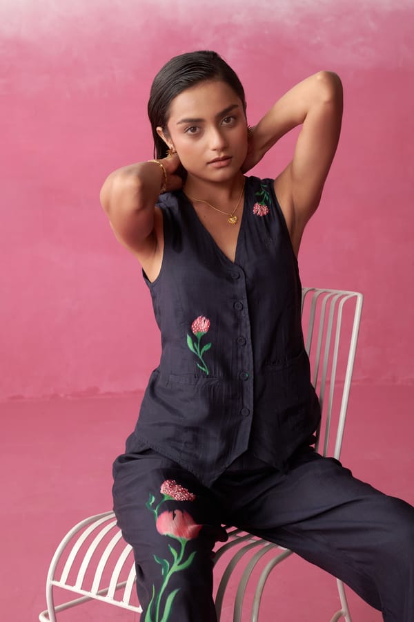 Rio Blush Noir Waistcoat — Shop Roho