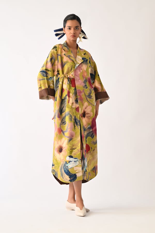 Liberty Olive Wrap  Dress — Ofrida