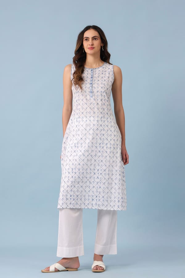 Sleeveless A-Line Kurta — Ratan Jaipur