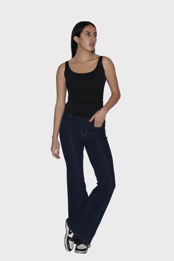 Black Ruched Tank Top - Quill Top (Onyx) — Select Staples