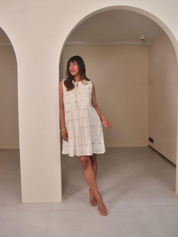 Lumi Pintuck Dress — Why So Blue