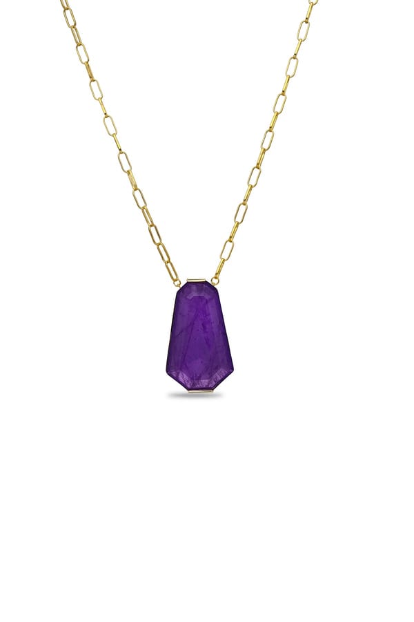 Purple Desert Dunes Pendant With Chain — Miss Jo