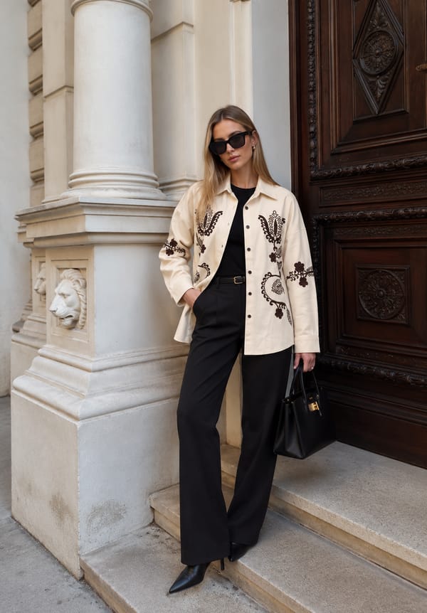 Embroidered Shacket — AYRISS