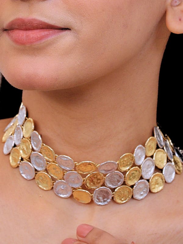 Dilruba Choker for Women 18K Gold Plated — Viana Jewels