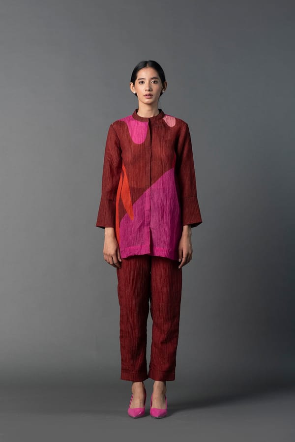 Array Plop Maroon & Pop Pink Coord — CLOS