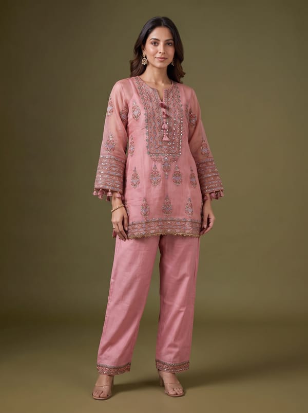 Suhavi Pink-Green — KHATUBA (THAKUR EXCLUSIVE)