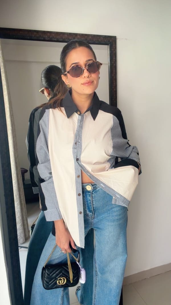 Dusted ColorBlock Poplin Shirt — CLOSET AFFAIR