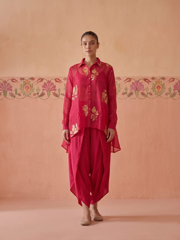 Co-ord Sets Red Ch-183 Co-ord Set — Azu