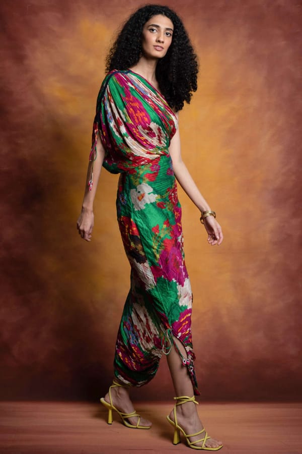 Sari Dress Green — Saaksha and Kinni