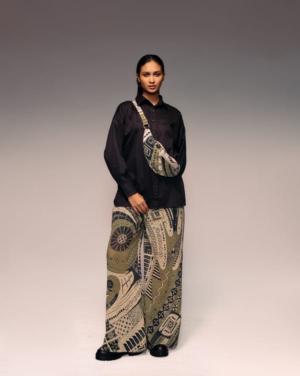Print Cotton Net Pants — Kritika Murarka