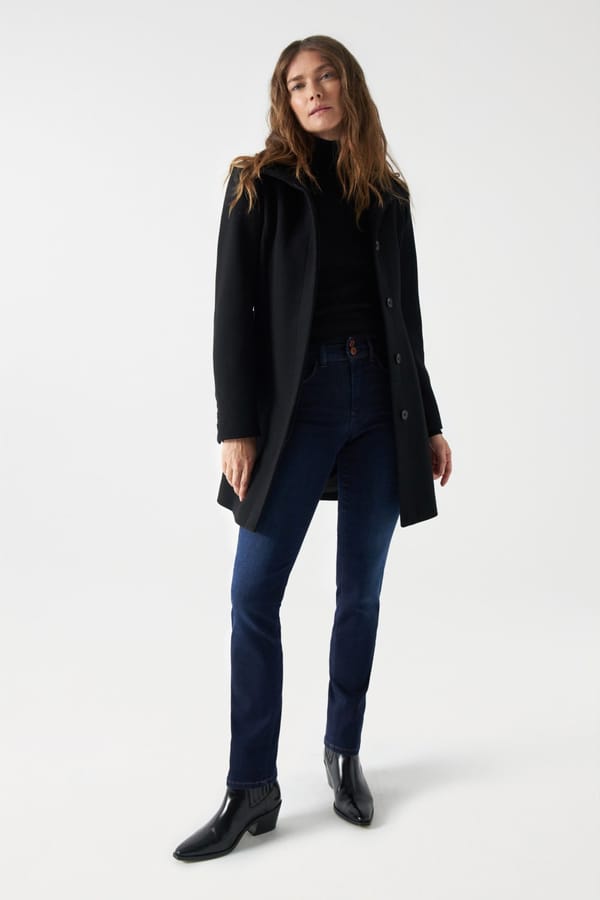 Dark Wash High-Rise Slim Bootcut Jeans — SALSA JEANS