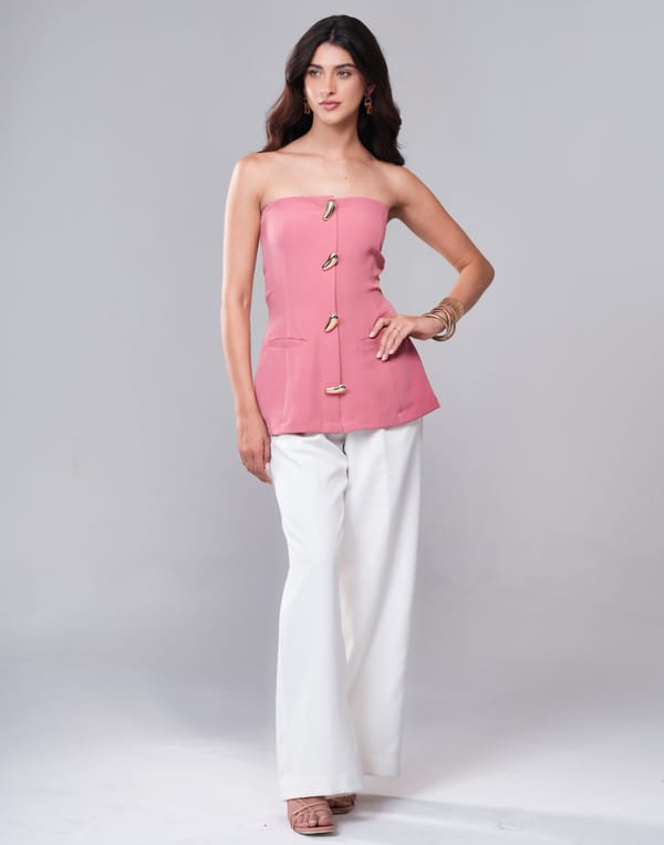 Off-shoulder 3d button CORDSET — Label by Mohita