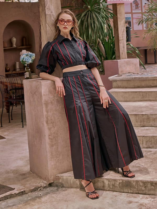 Nate Flare Piping Pants — HOUSE OF FETT