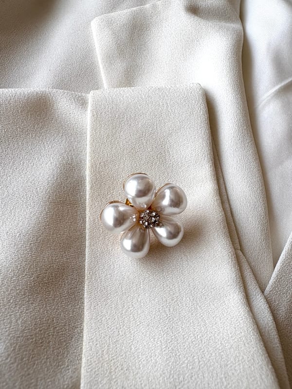 Pearly Studded Button-Cufflink/Brooch — Amossh