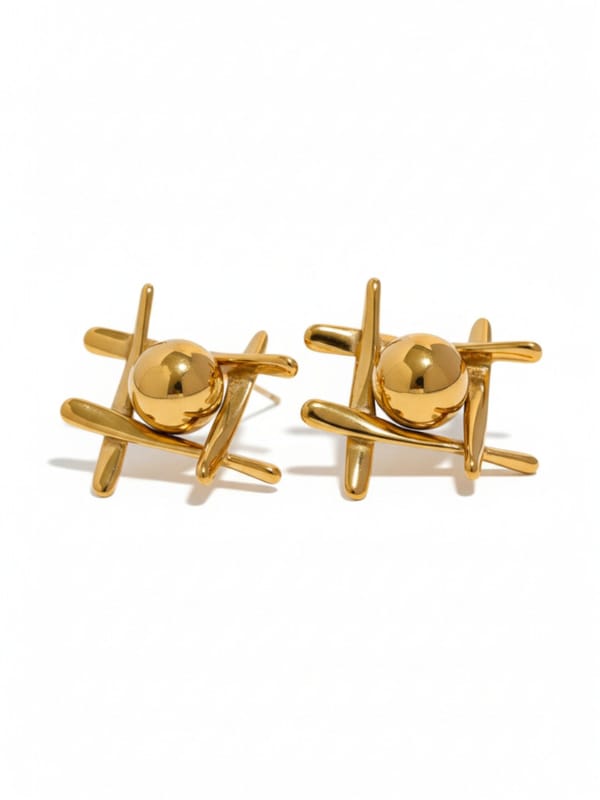Geometric Stud Earrings — Cao Jewellery