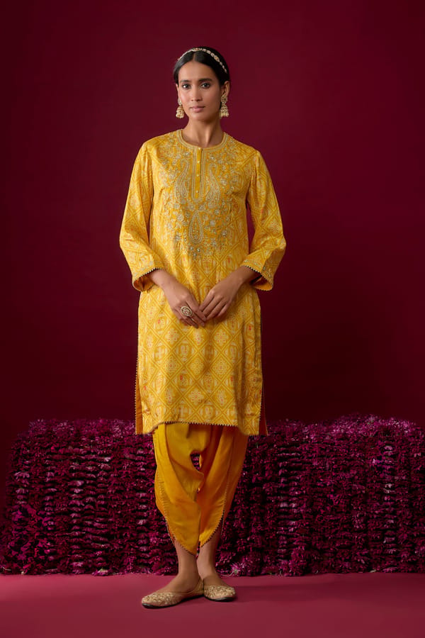 Nadia - Short Kurta With Salwar — Sheetal Batra