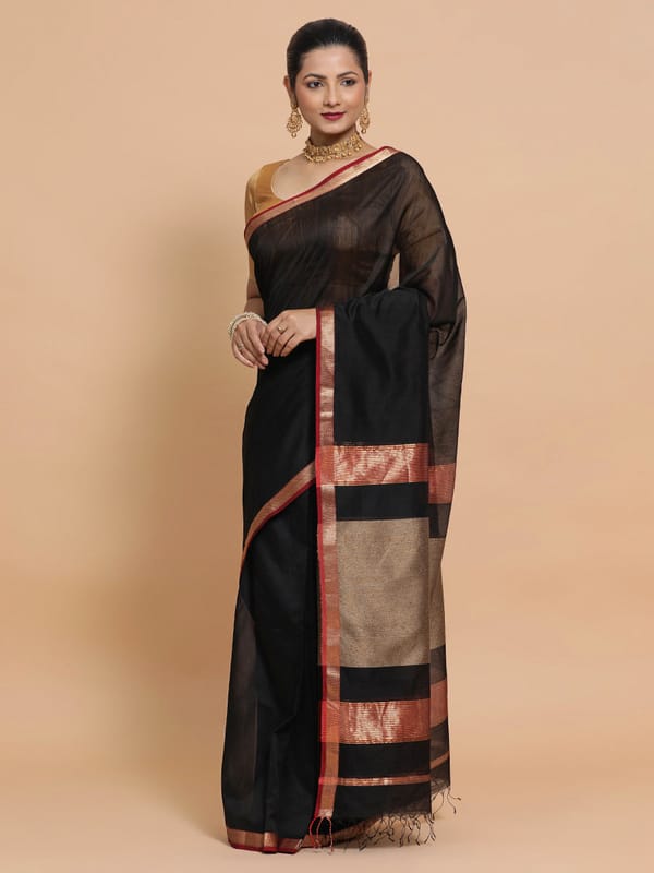 Black Saree with Kosa Pallu Tyohaar — BINKS