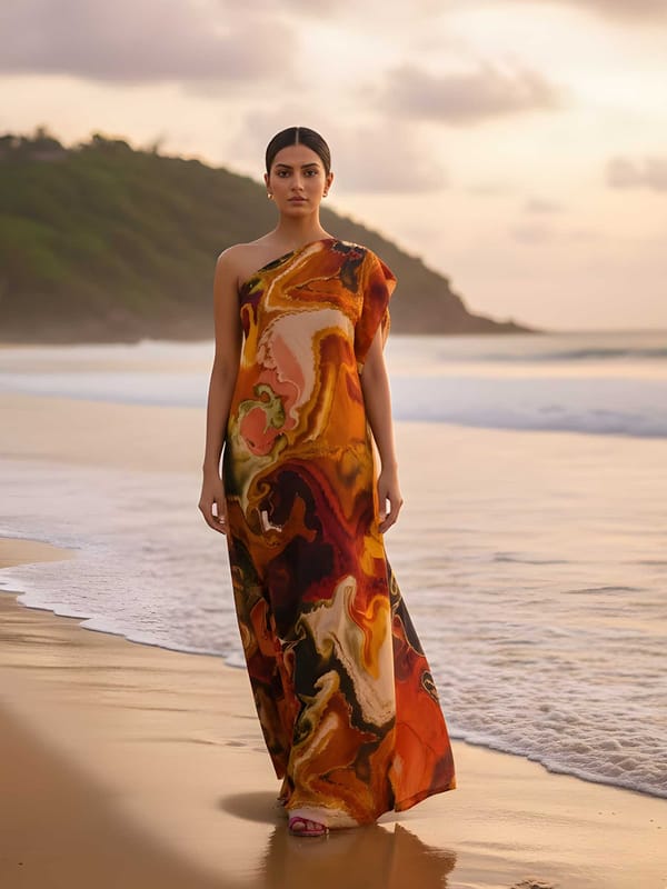 Valley Printed Kaftan Dress — POPPI