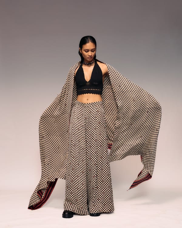 Ajrakh Check Dupatta — Kritika Murarka