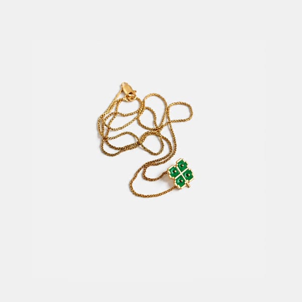 Four Leaf Clover Pendant And Chain — No Na Me