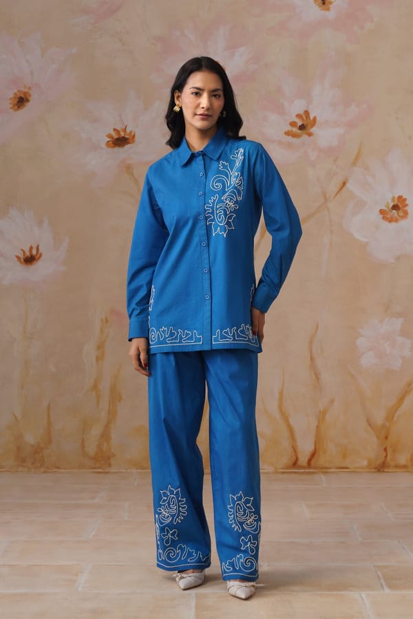 Abstract Dori Embroidered Co-Ord Set — KORAH STITCH