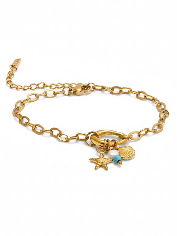 Pearl Turquoise Chain Bracelet — Cao Jewellery