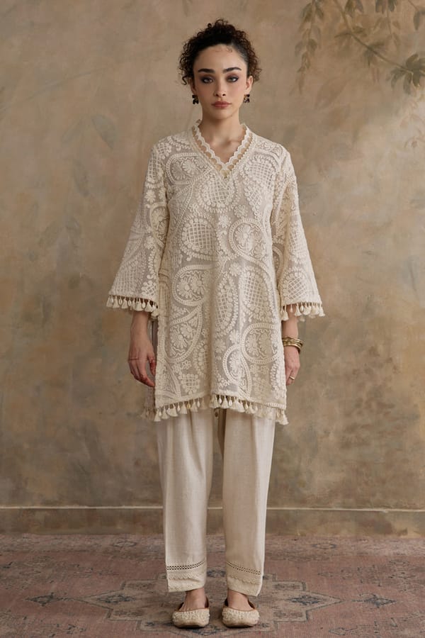 Ivory Noor Kurta Set — AVERIE